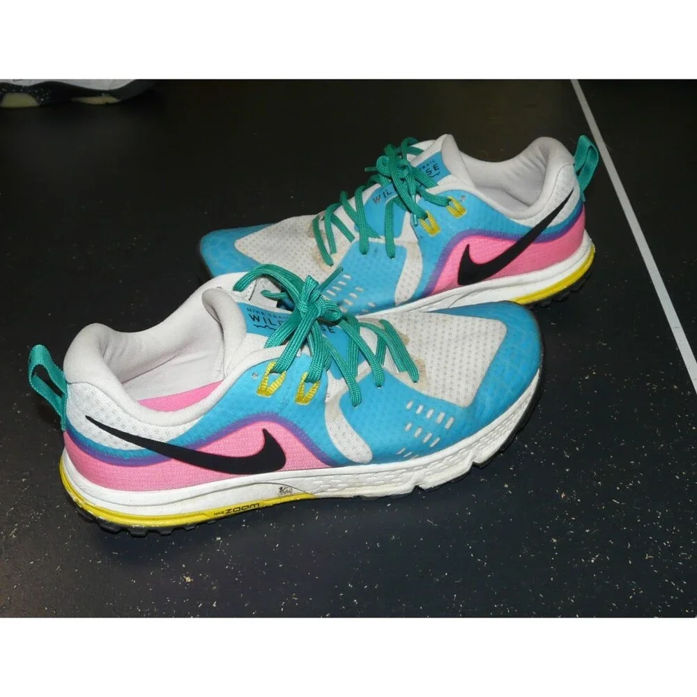 Nike Mens Athletic Shoes - Teal, Pink, Yellow, Black, White